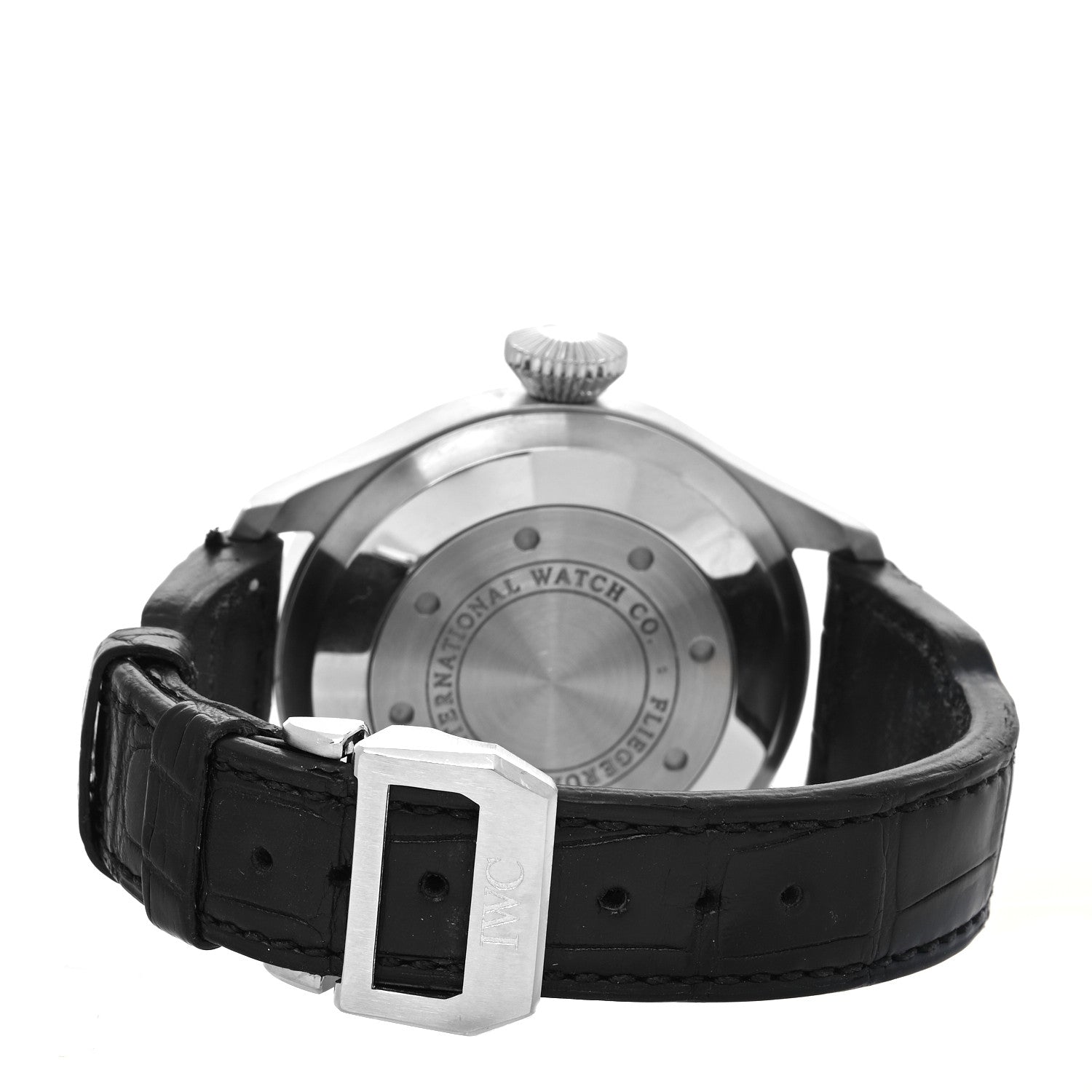 IWC Stainless Steel Alligator 46mm Big Pilot 7 Days Automatic Watch Black IW500401 3 of 4