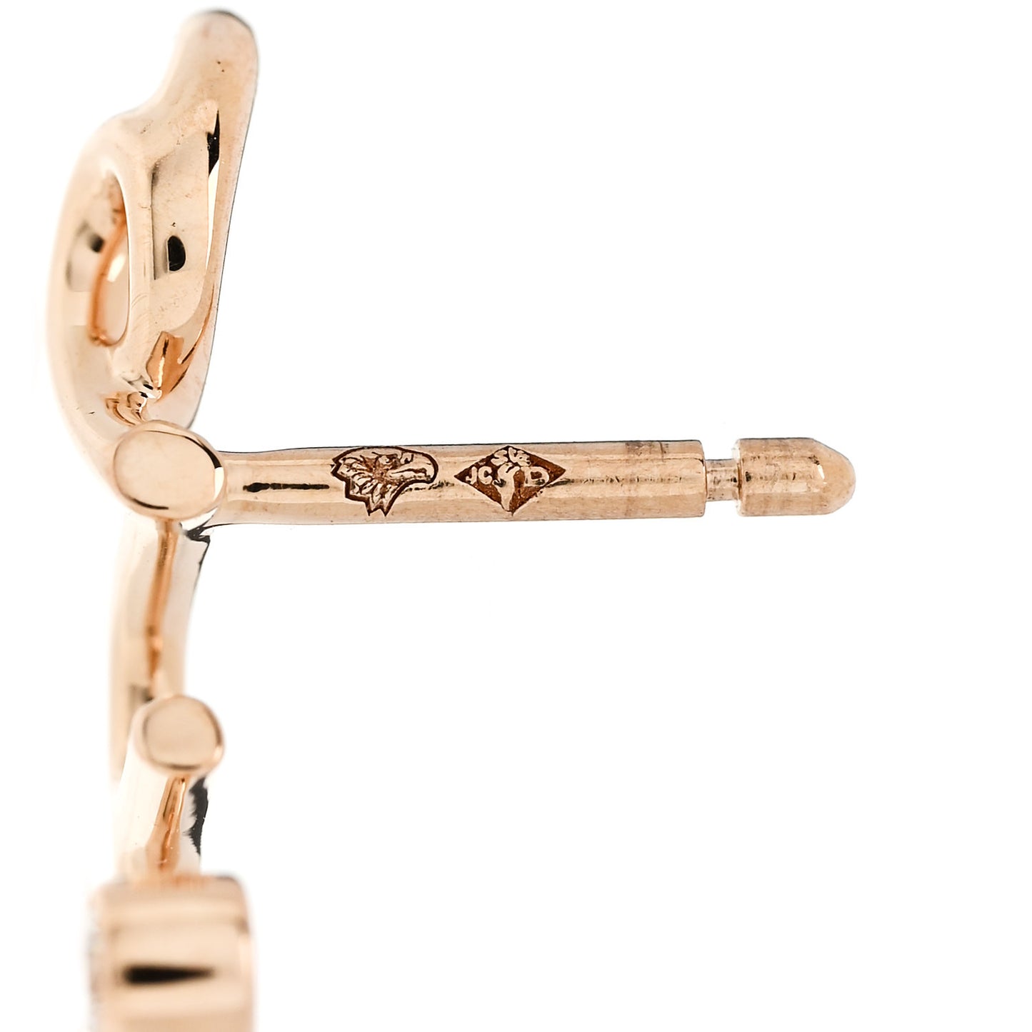 18K Rose Gold Diamond Oui Single Earring