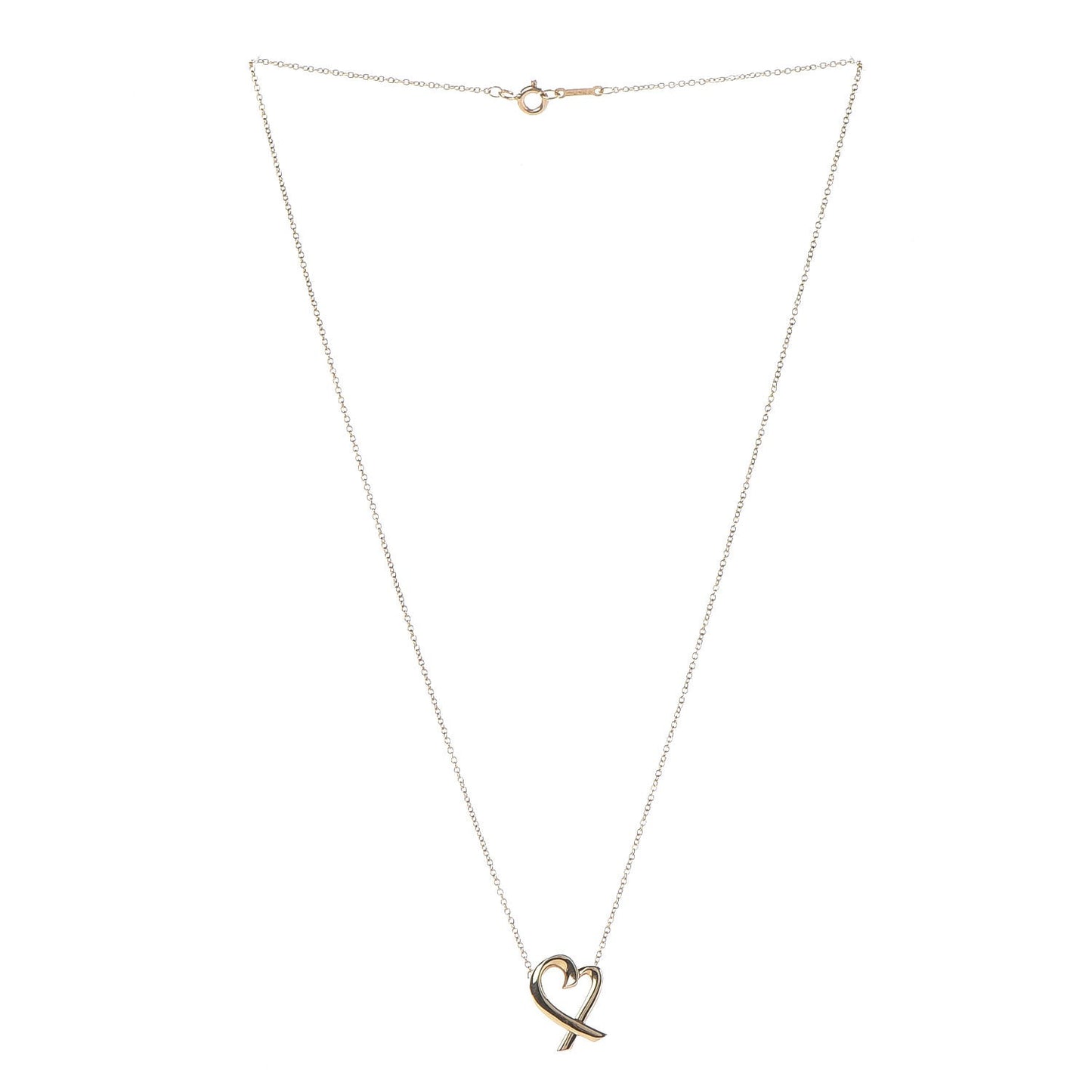 18K Yellow Gold Paloma Picasso Loving Heart Necklace