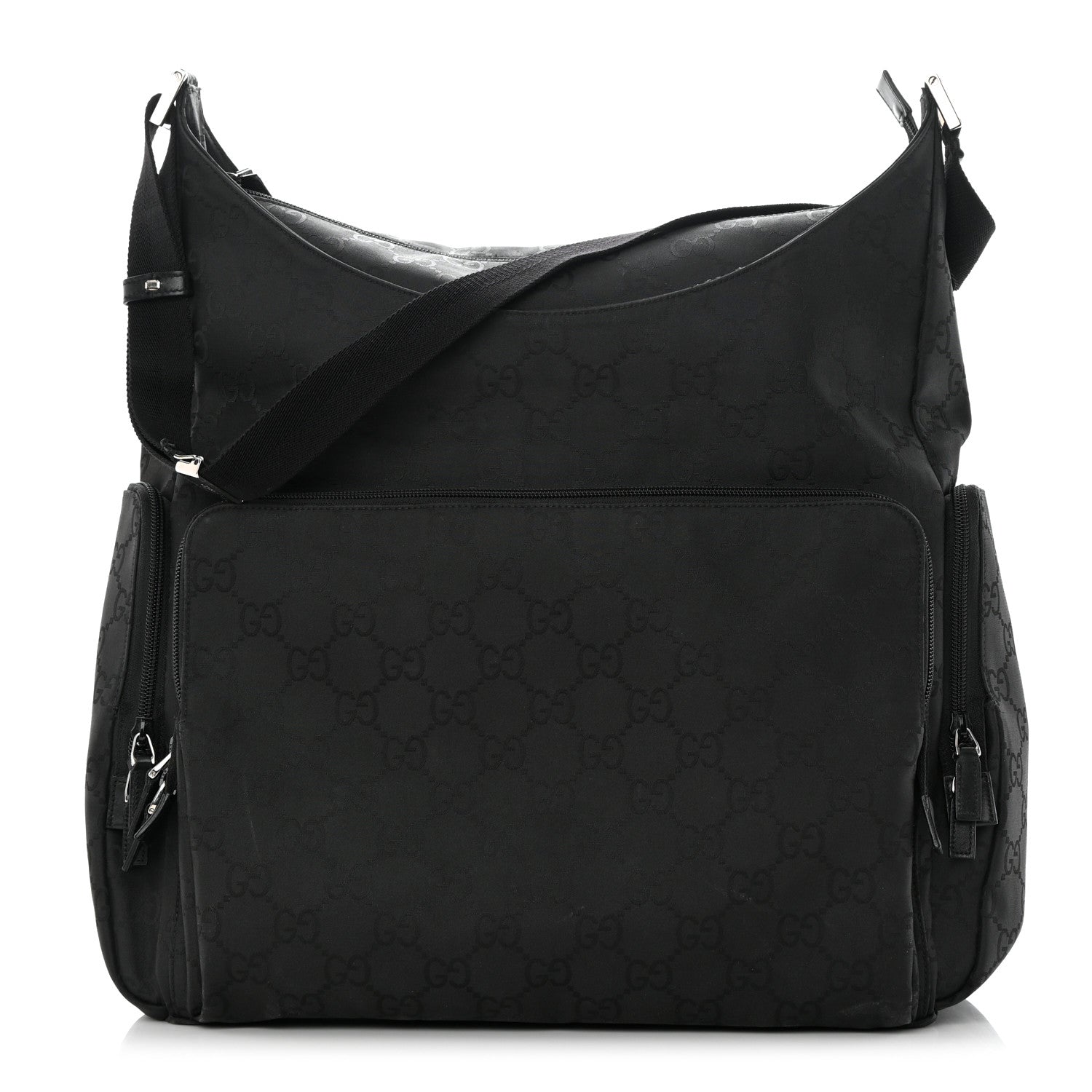 Gucci Nylon Monogram Extra Large Satchel Black 1 of 12