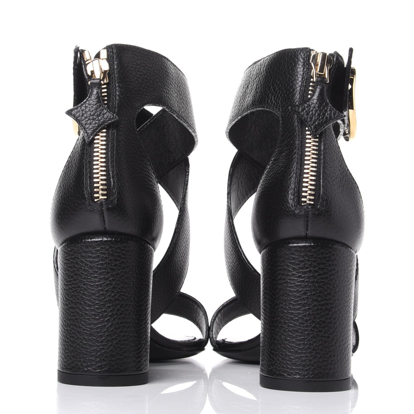 Calfskin Horizon Sandals 35 Black