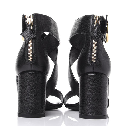Louis Vuitton Calfskin Horizon Sandals 35 Black 6 of 11