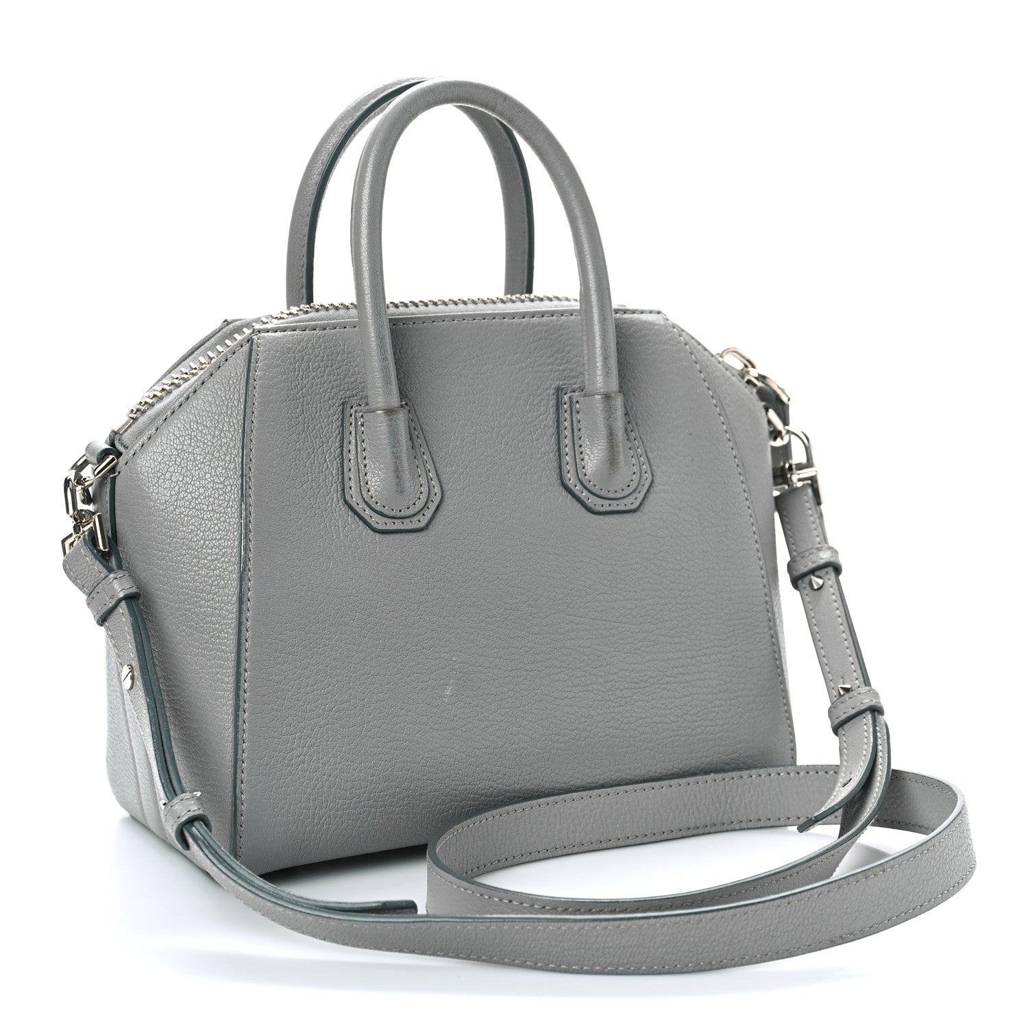 Givenchy Sugar Goatskin Mini Antigona Pearl Grey 2 of 10