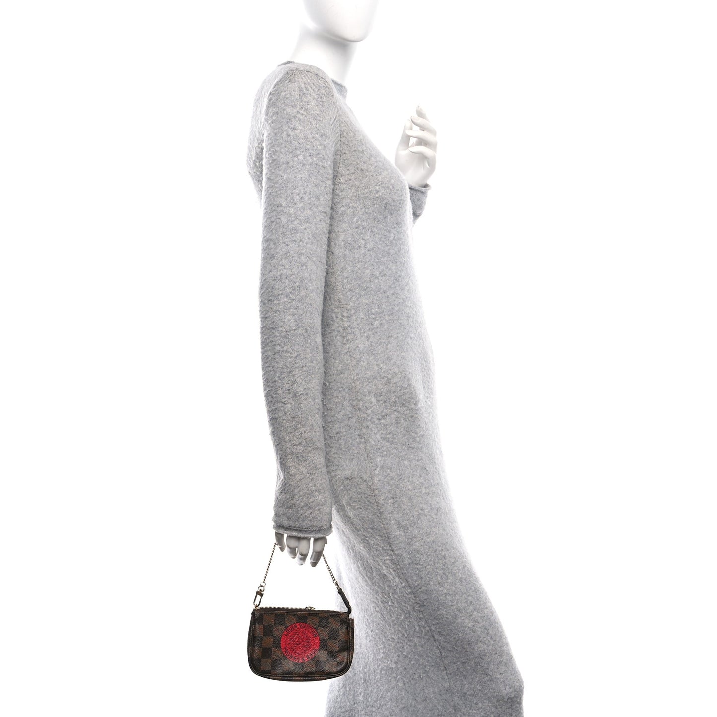 Damier Ebene Complice Trunks and Bags Mini Pochette Accessories Red