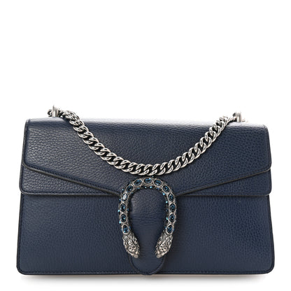Gucci Pebbled Calfskin Small Dionysus Shoulder Bag Blue Agata 1 of 10
