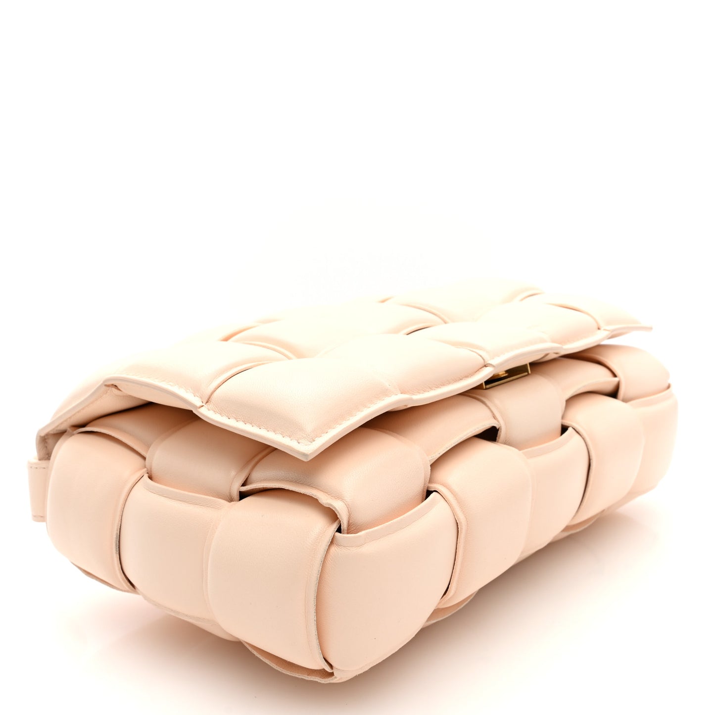 Nappa Maxi Intrecciato Padded Cassette Crossbody Bag Melon Washed