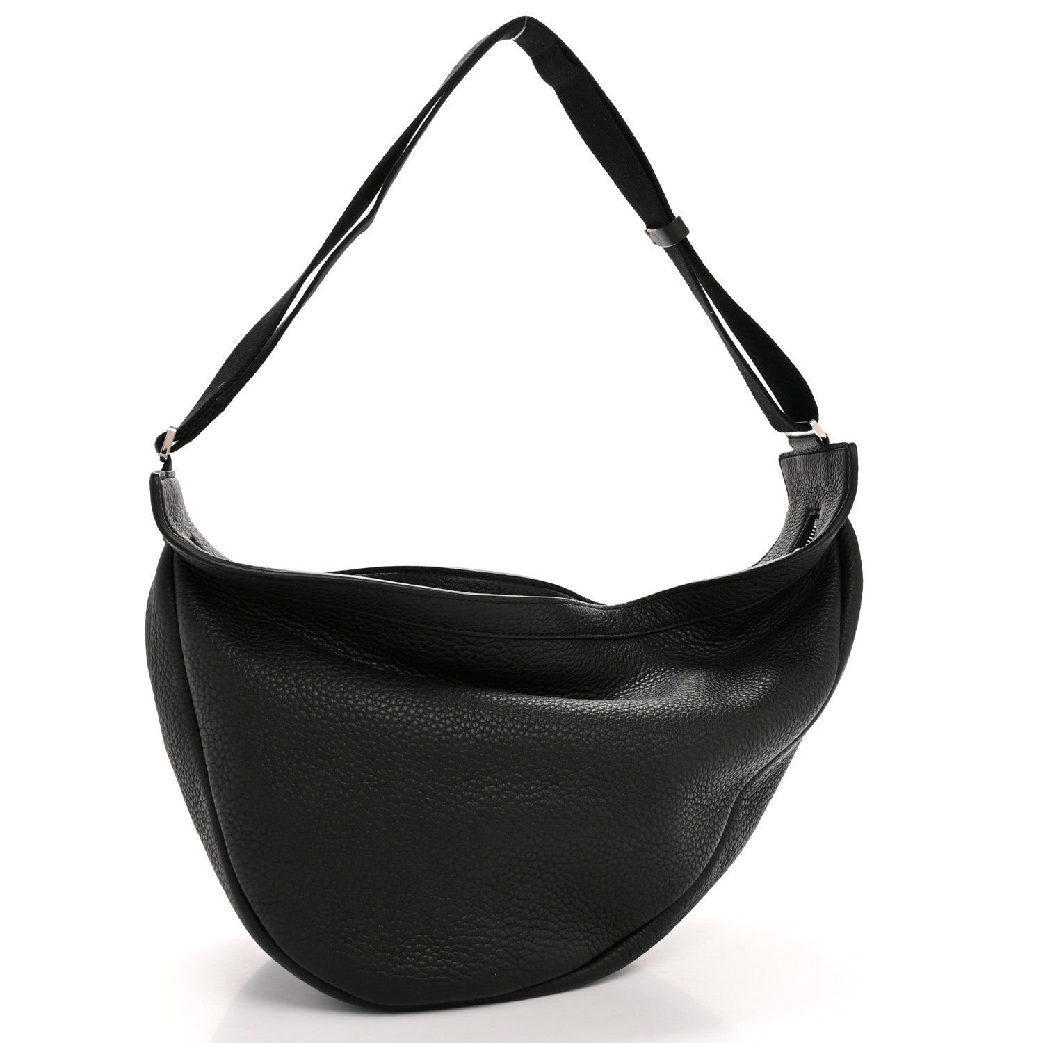 The Row Grained Calfskin Large Slouchy Banana Bag Black 3 of 10