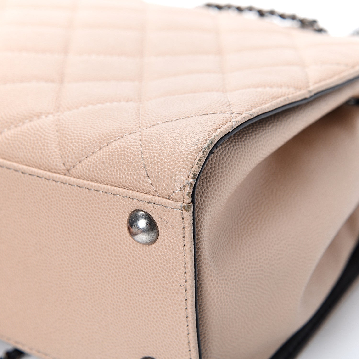 Chanel Caviar Quilted Small CC Bucket Bag Beige 10 of 15