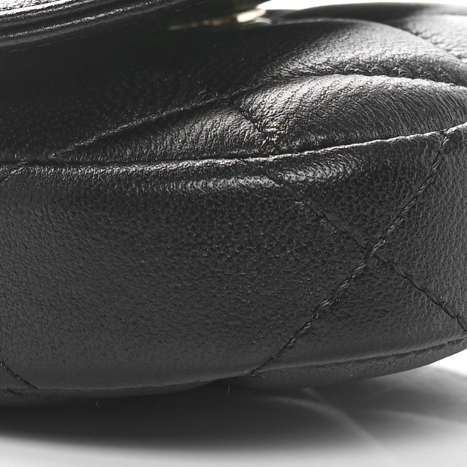 Chanel Lambskin Quilted Pearl Top Handle Clutch With Chain Black 10 of 11