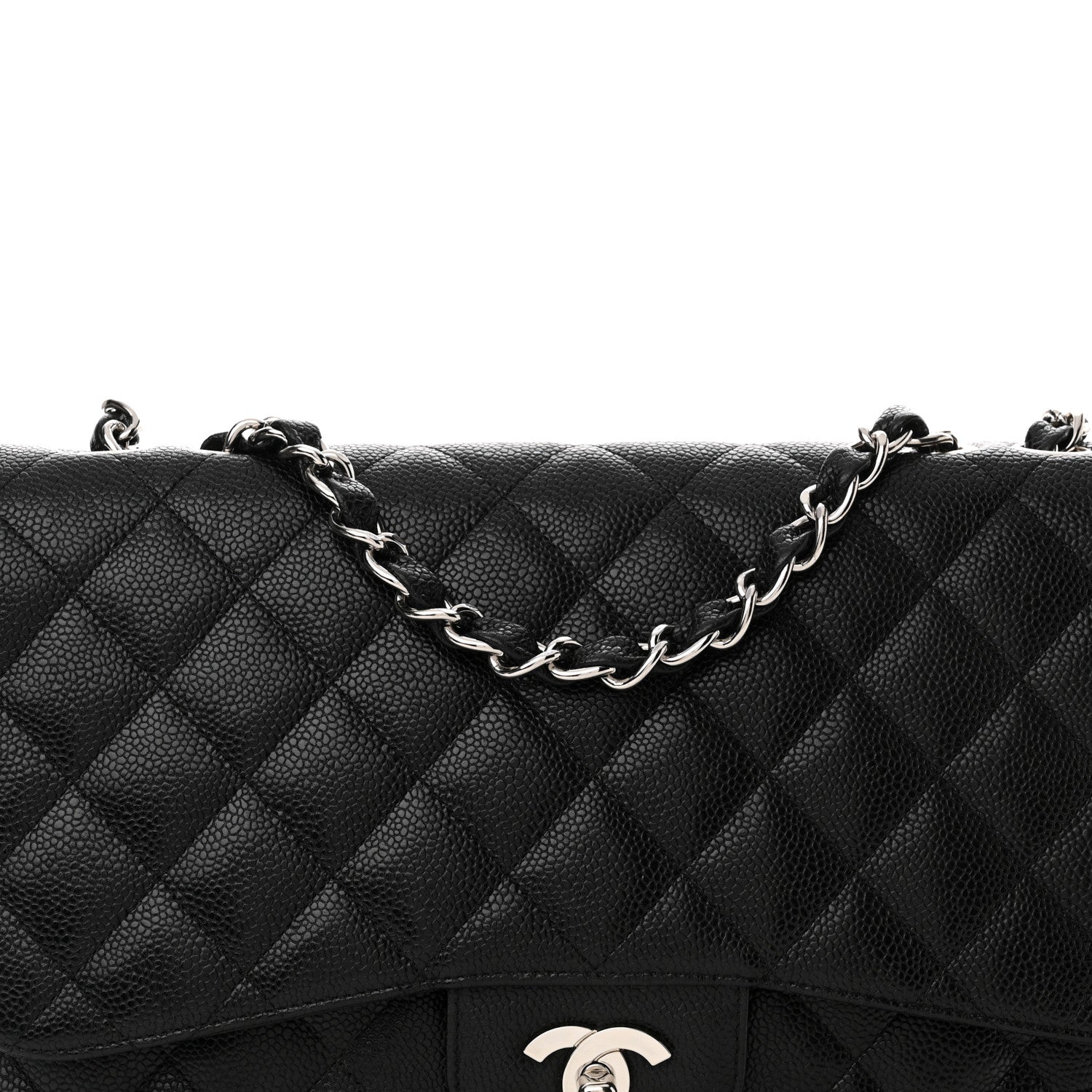 Chanel Caviar Quilted Jumbo Single Flap Black 8 of 17