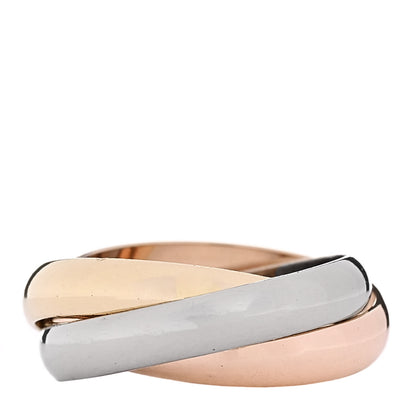 Cartier 18k Pink Yellow White Gold Trinity Ring 52 6 3 of 4