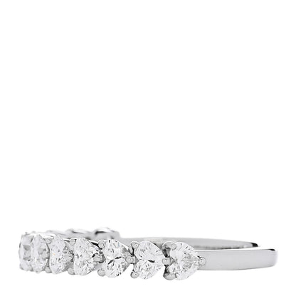 Parker & West by FASHIONPHILE 18K White Gold Diamond 1.00ct Heart Cut Half Eternity Band Ring 53 6.25 3 of 10