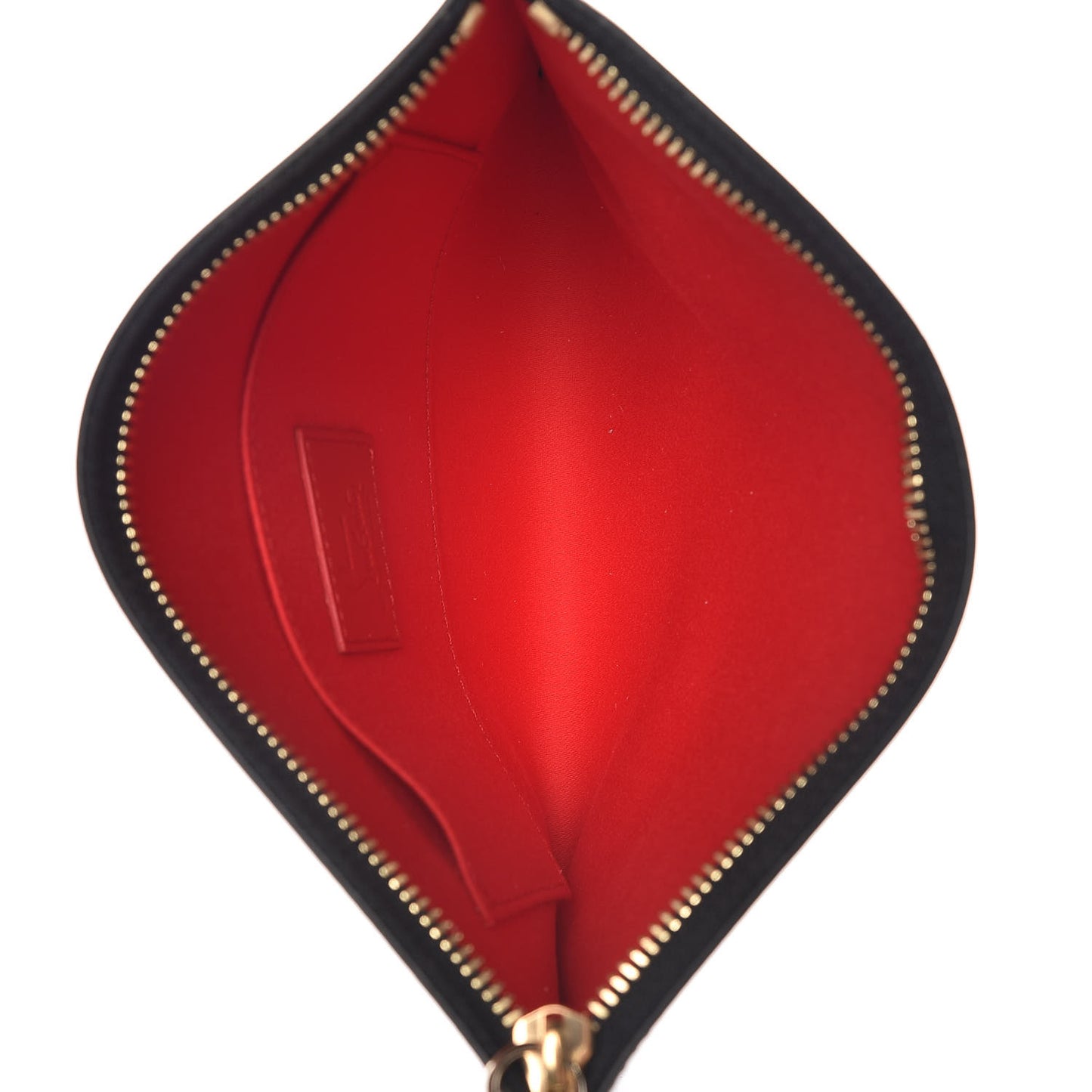 Calfskin Loubicute Charms Clutch Black
