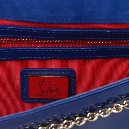 Christian Louboutin Patent Riviera Clutch Neptune 10 of 13