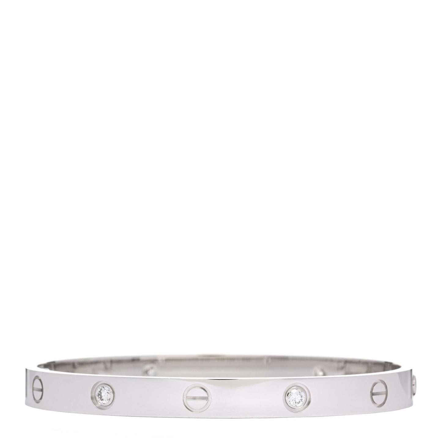 18K White Gold 4 Diamond Love Bracelet 18