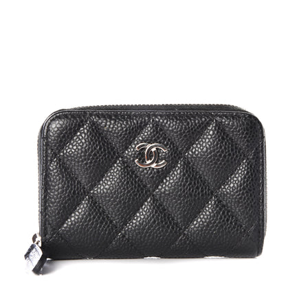 Chanel Caviar Quilted Zip Coin Purse Black 1 of 7