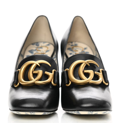 Gucci Malaga Kid GG Victoire 95mm Loafer Pumps 35 Black 2 of 9