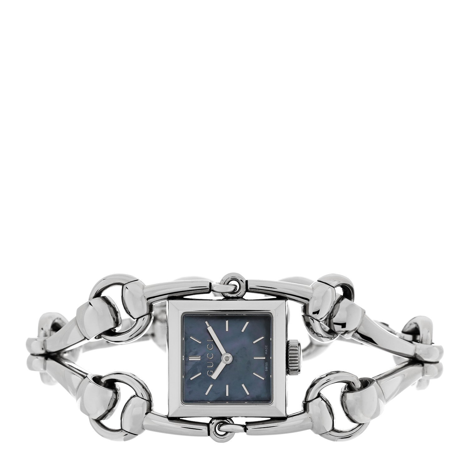 Gucci Stainless Steel Blue Mother of Pearl 20mm Signoria Quartz Watch 2 of 4