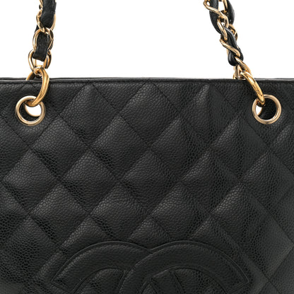 Chanel Caviar Quilted Petit Shopping Tote PST Black 8 of 11