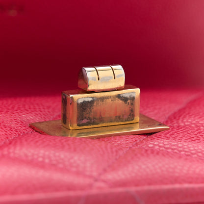 Chanel Caviar Quilted 2.55 Reissue Wallet On Chain WOC Dark Pink 12 of 13