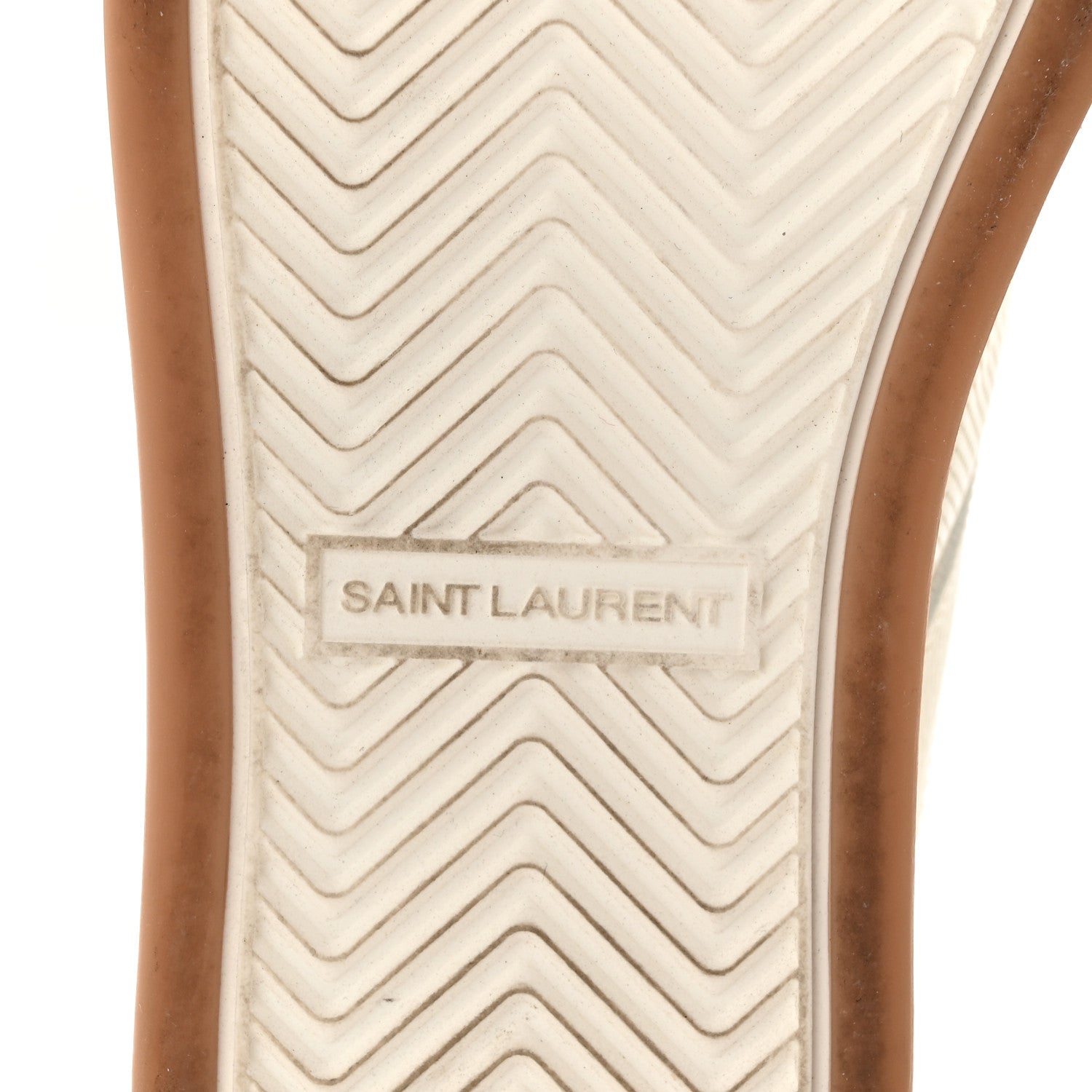Saint Laurent Calfskin Perforated Womens Sneakers 38.5 White 7 of 9