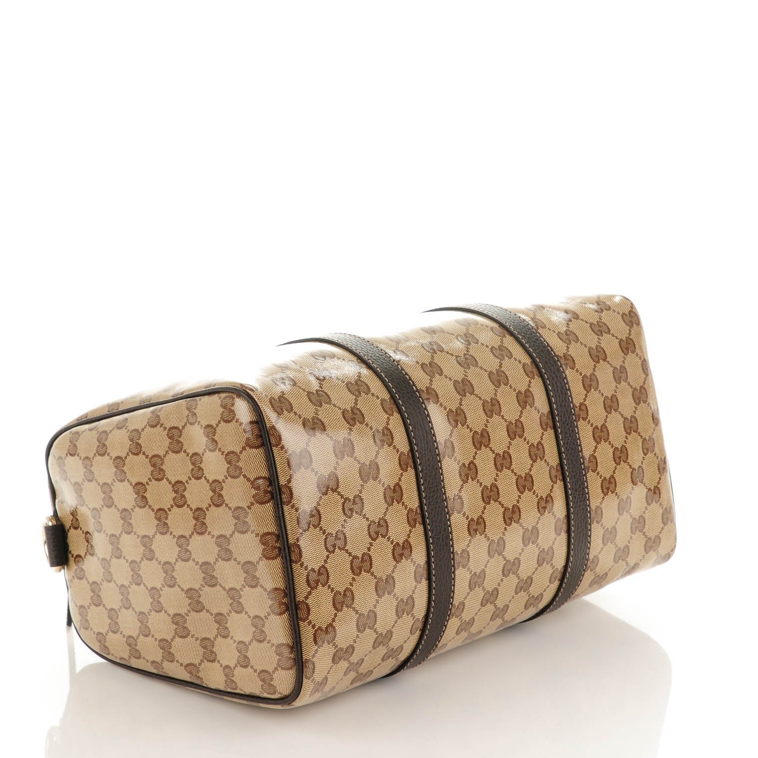 Gucci Crystal Monogram Dollar Calfskin Medium Joy Boston Beige Ebony Testa di Moro 4 of 7