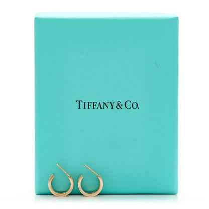 Tiffany 18K Rose Gold Mini Atlas Hoop Earrings 5 of 5