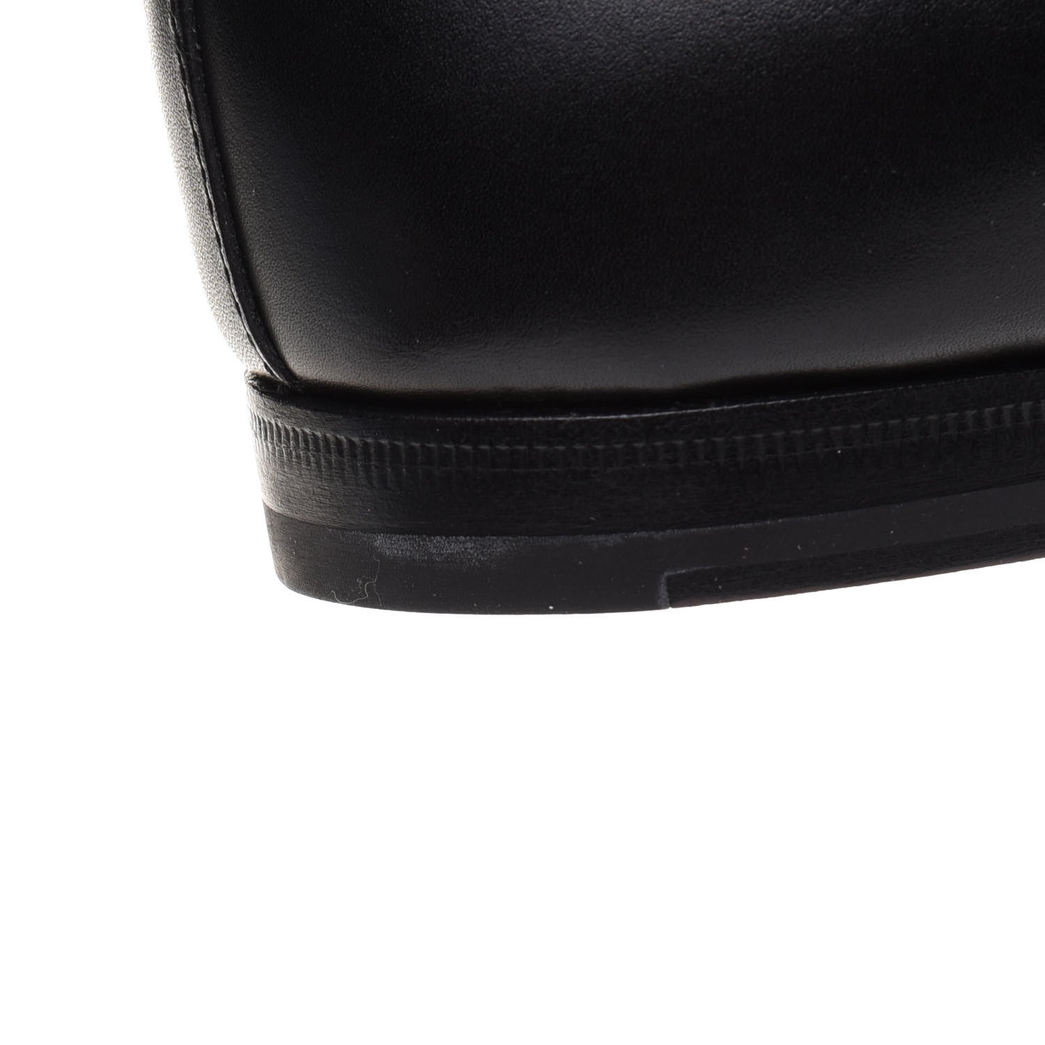 Gucci Calfskin Womens Jordaan Loafers 38.5 Black 9 of 10