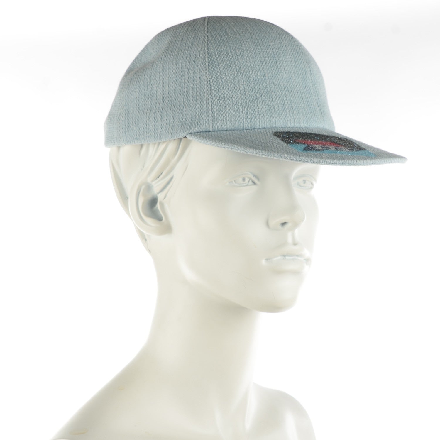 Chanel Cotton Strass Cap Hat Blue 2 of 8