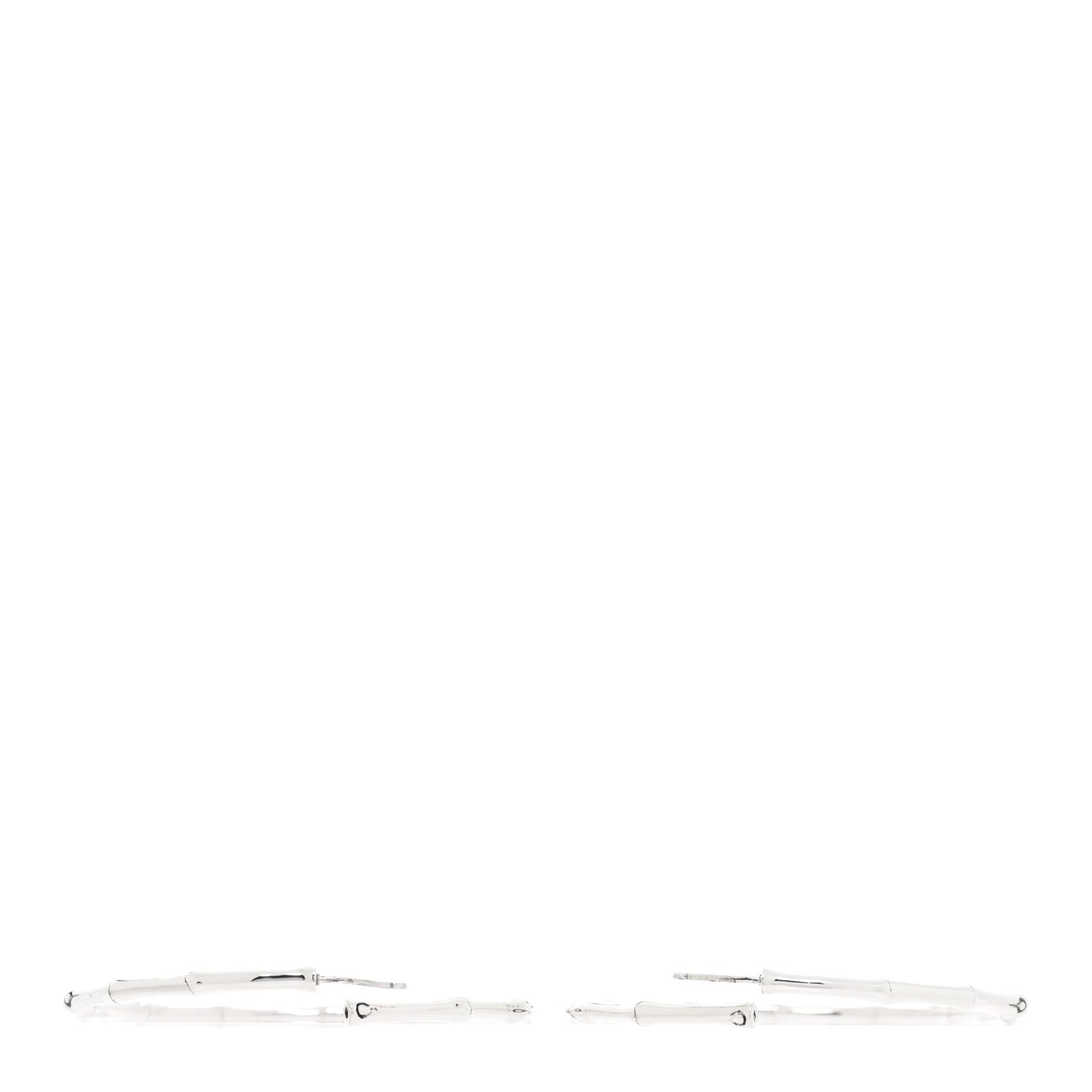 John Hardy Sterling Silver 57mm Bamboo Hoop Earrings 3 of 4