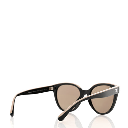 Chanel Acetate CC Butterfly Sunglasses 5414-A Black Beige 4 of 7