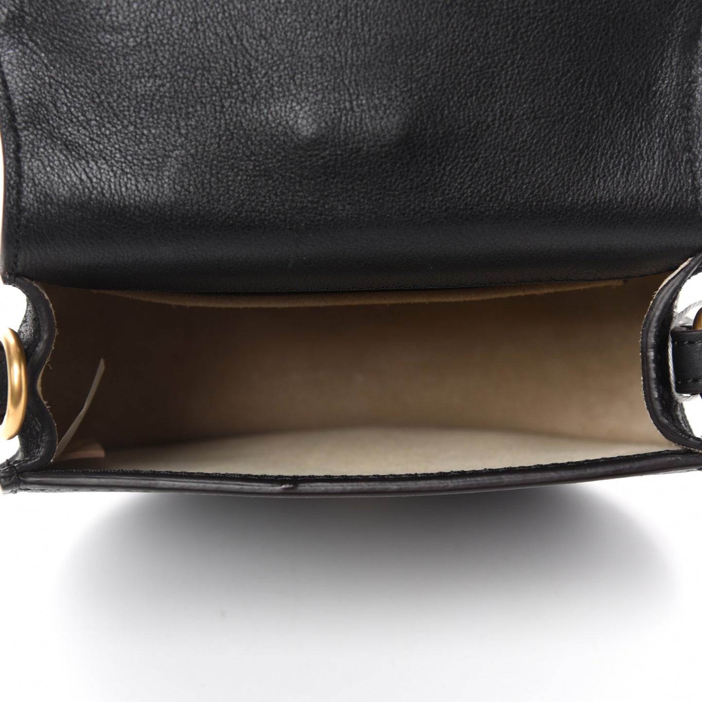 Calfskin Suede Small Nile Bracelet Bag Black
