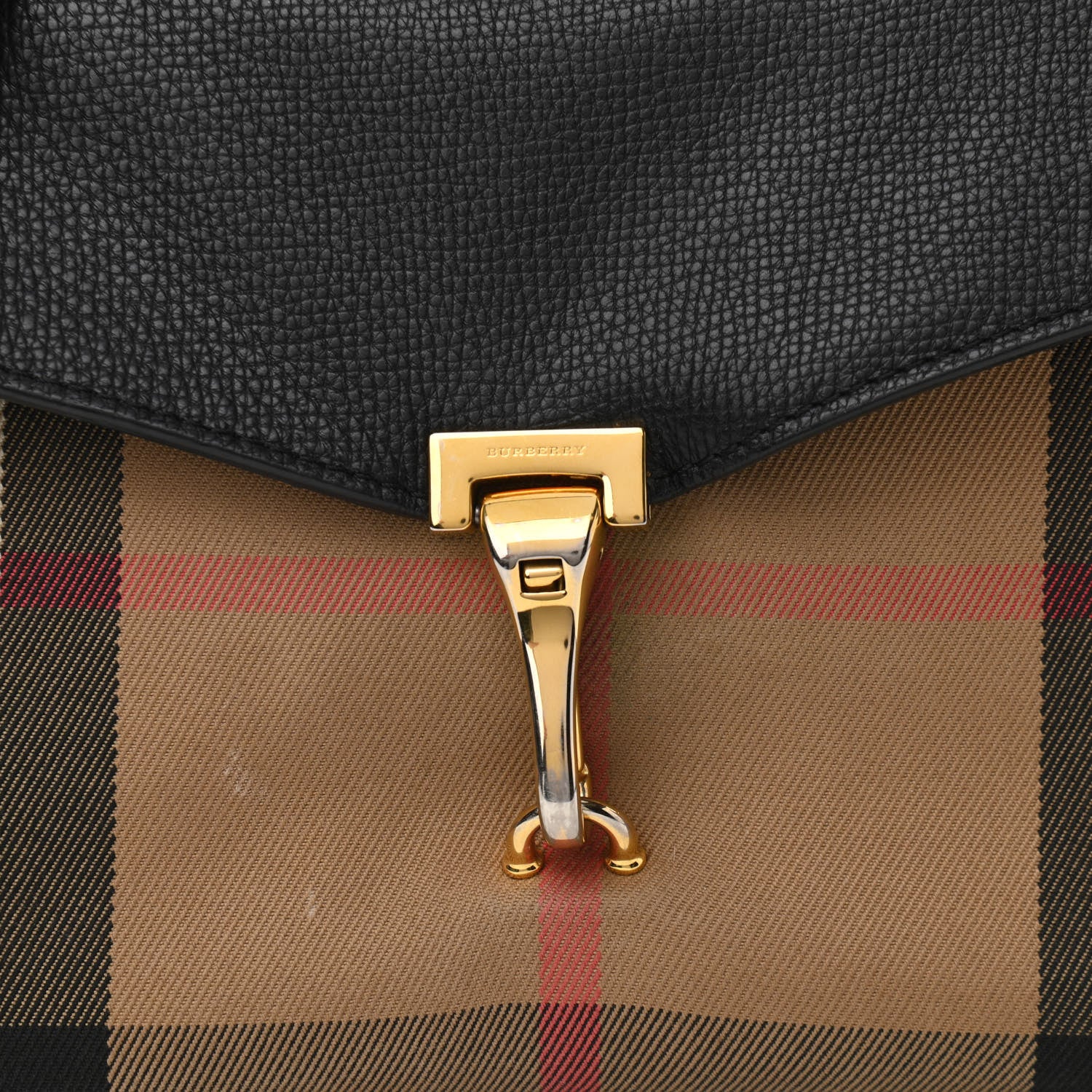 Burberry Derby Calfskin House Check Small Macken Crossbody Bag Black 7 of 16