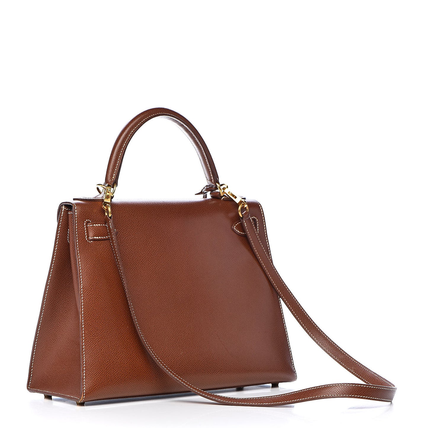 Veau Grain Lisse Kelly Sellier 28 Noisette