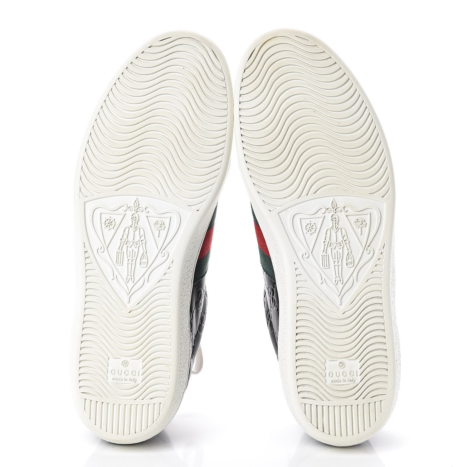 Gucci Guccissima Signature Web Mens Ace Sneakers 9 Black 7 of 11