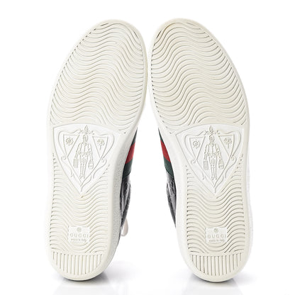 Gucci Guccissima Signature Web Mens Ace Sneakers 9 Black 7 of 11