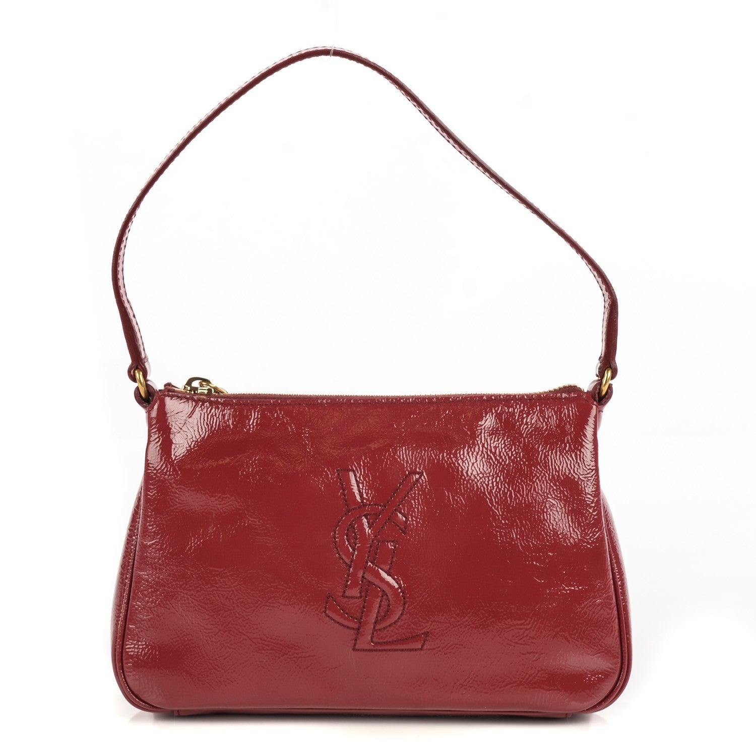 Saint Laurent Textured Patent Calfskin Mini Shoulder Bag Red 1 of 9