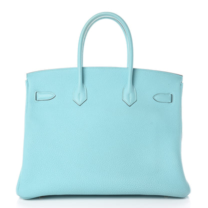 Hermes Togo Birkin 35 Bleu Atoll 4 of 36
