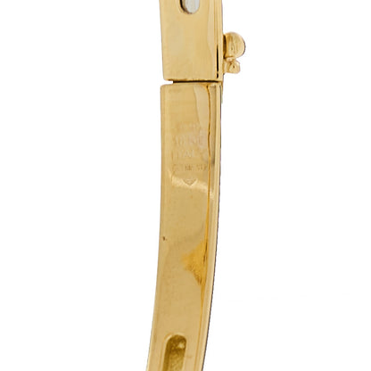 Roberto Coin 18K Yellow Gold Diamond Venetian Princess Flower Bangle Bracelet 3 of 4