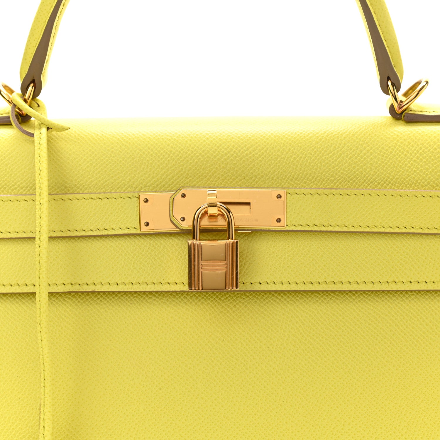 Hermes Epsom Kelly Sellier 32 Lime 8 of 11