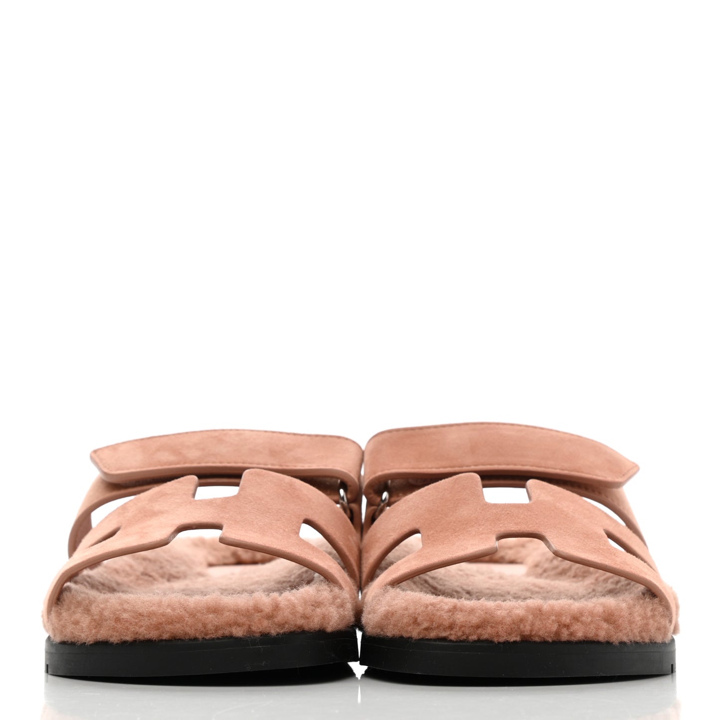 Suede Goatskin Woolskin Womens Chypre Sandals 38.5 Rose Aube
