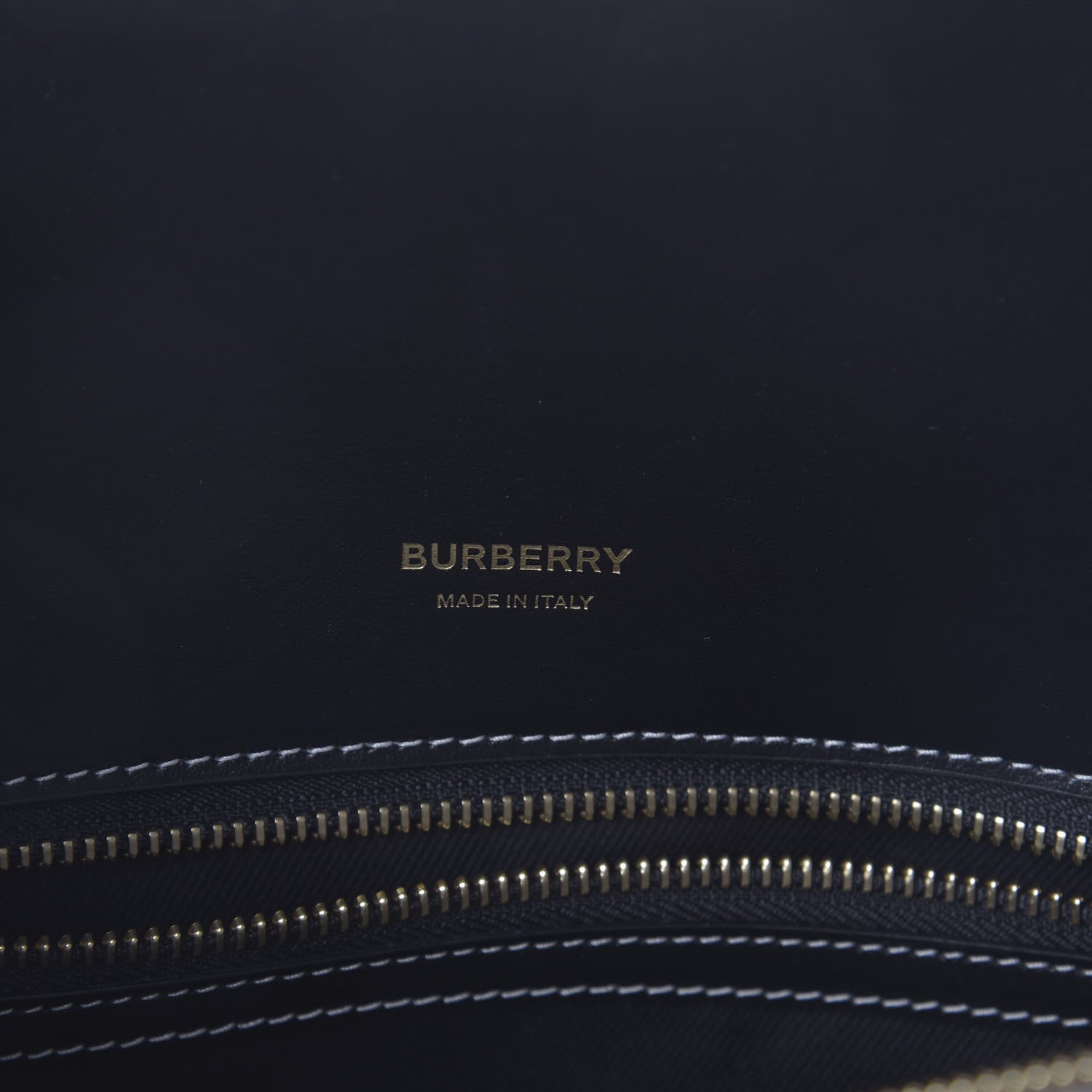 Burberry Calfskin Small Two Handle Title Bag Black 7 of 10