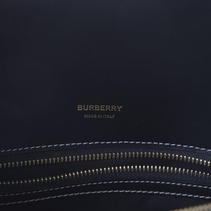 Burberry Calfskin Small Two Handle Title Bag Black 7 of 10