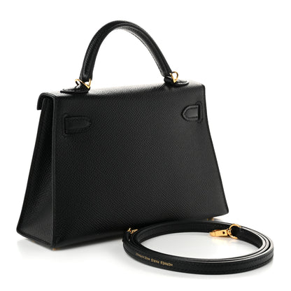 Hermes Epsom Mini Kelly Sellier 20 Black 3 of 11