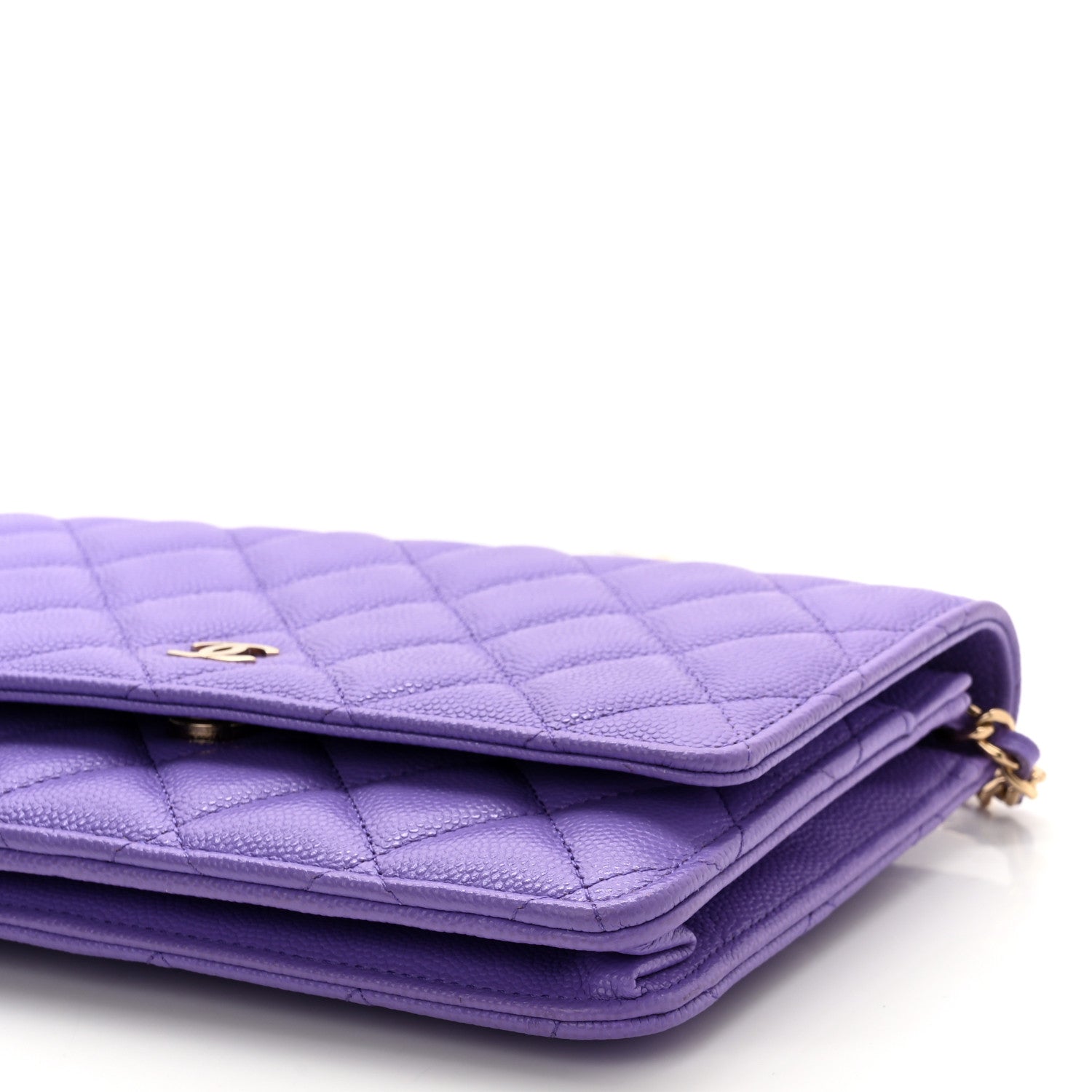 Chanel Caviar Quilted Wallet On Chain WOC Purple 11 of 12