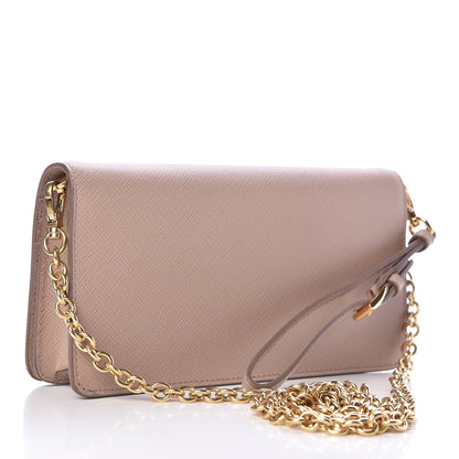 Prada Saffiano Metal Mini Crossbody Bag Cipria 3 of 9