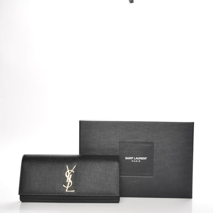 Saint Laurent Grain De Poudre Monogram Cassandre Clutch Black 7 of 7