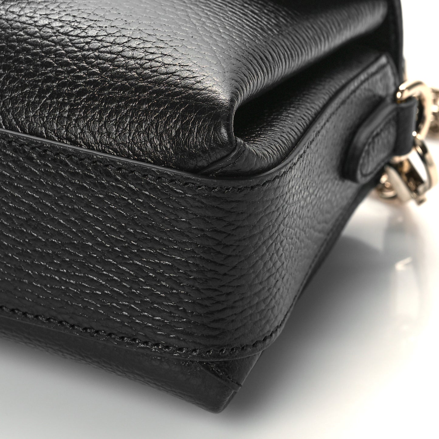 Dollar Calfskin Interlocking G Crossbody Bag Black