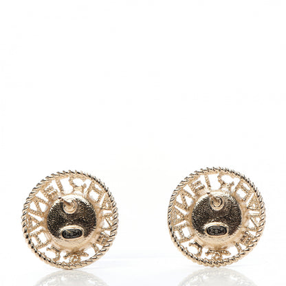 Chanel Pearl CC Round Rope Logo Earrings Gold 4 of 5