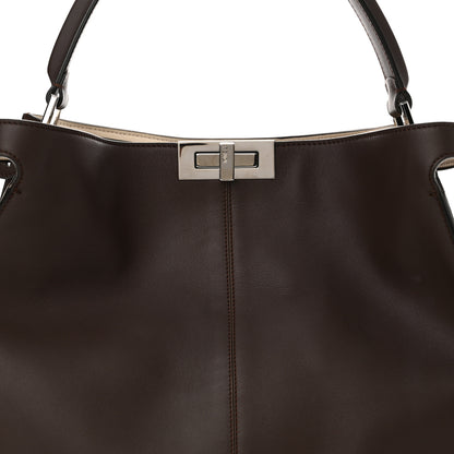 Fendi Vitello Seta Glazed Fabric FF 1974 Large Peekaboo X-Lite Maya 8 of 12